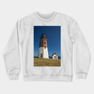 Point Judith Lighthouse Blue Sky Crewneck Sweatshirt